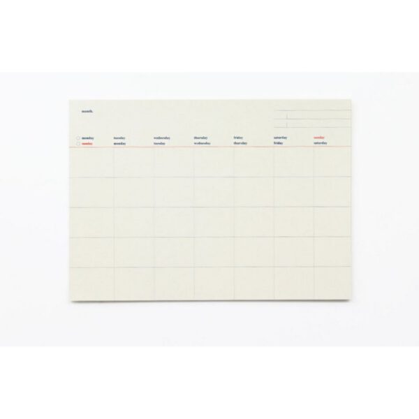 Monthly Sheet A5 - undatiert